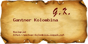 Gantner Kolombina névjegykártya